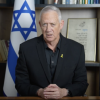 War cabinet minister Benny Gantz in a video message issued May 23, 2024, demanding the immediate establishment of a state commission of inquiry in the events leading up to October 7, 2023. (Screenshot)